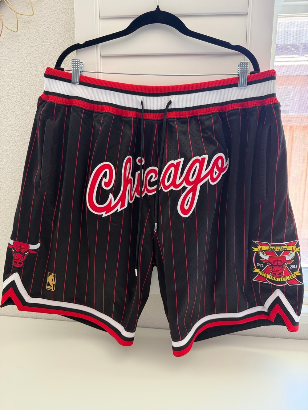 Mitchell & Ness x Just Don Black Chicago Bulls Hardwood Classics 1996-97 Shorts